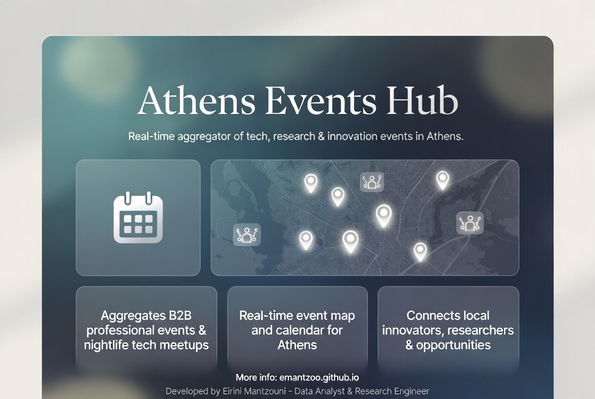 Athens Events Hub infographic