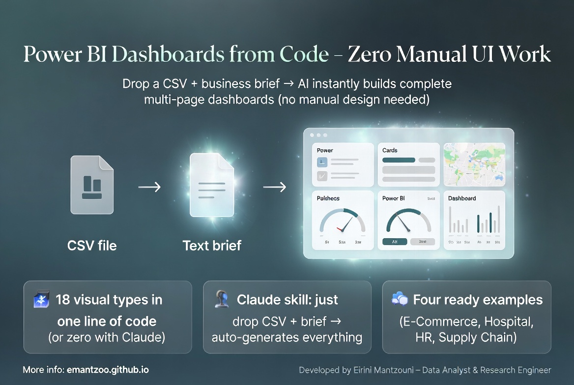 Power BI Dashboards from Code infographic